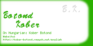 botond kober business card